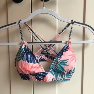 Roxy Pink Palm Bikini Top